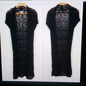 Black duster sweater